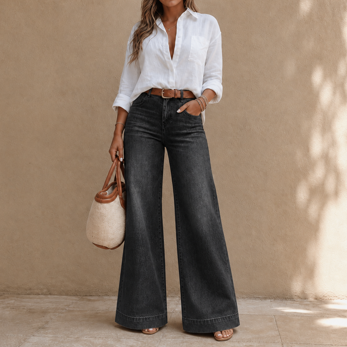 Longline Denim Look