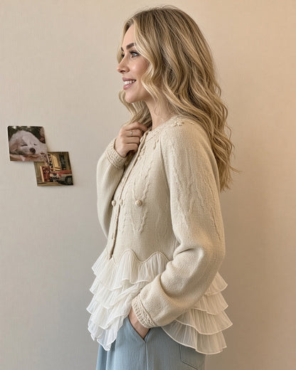 Natalie Ruffle Cardigan