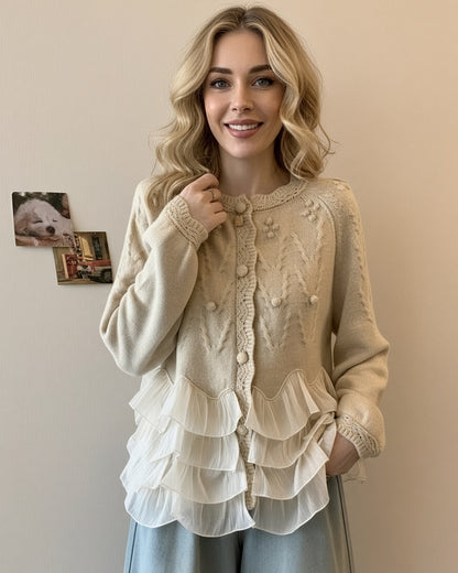 Natalie Ruffle Cardigan
