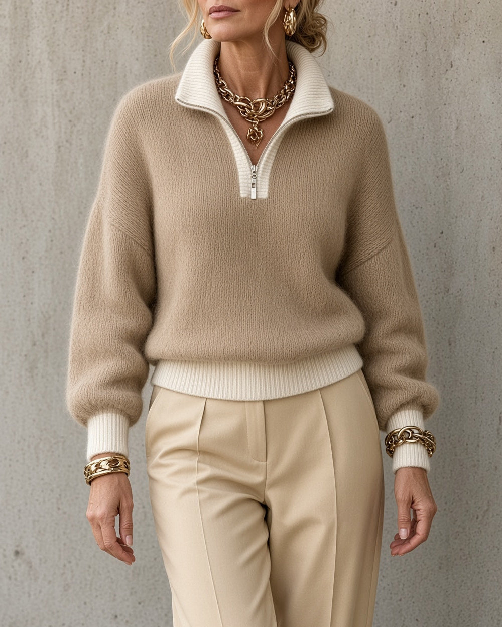 Monica Zip Sweater